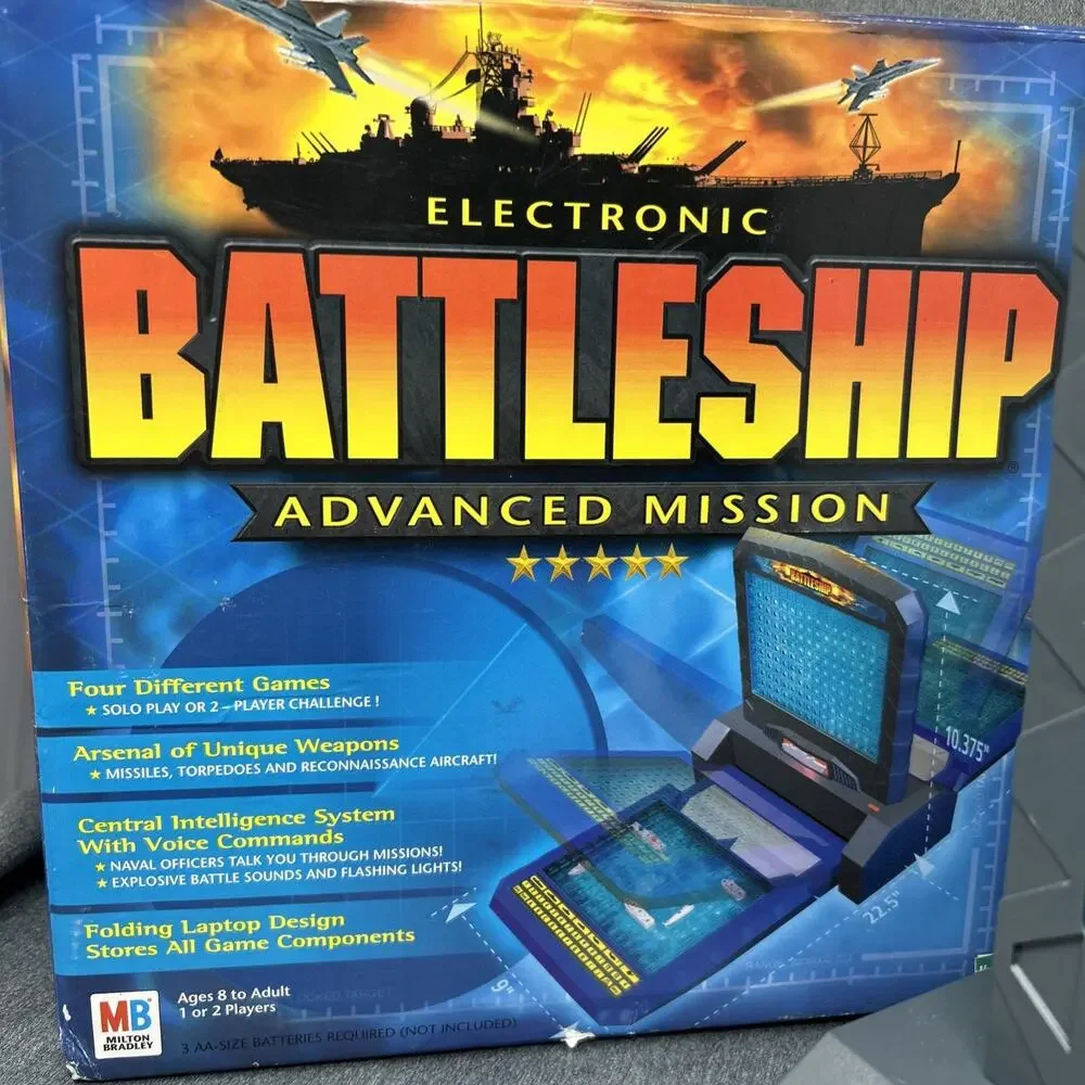 Electronic Battleship Advanced Mission Game 2000 Tested/Works 381 Pegs READ
